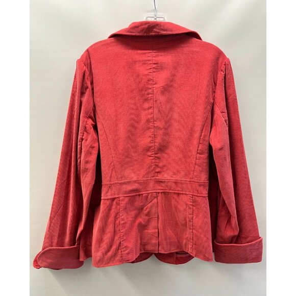 Vintage Chadwick's 3-Button Blazer Jacket Corduroy Pink Cuffed Sleeve Pockets - Picture 3 of 6